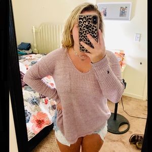 aeo waffle knit long sleeve!!